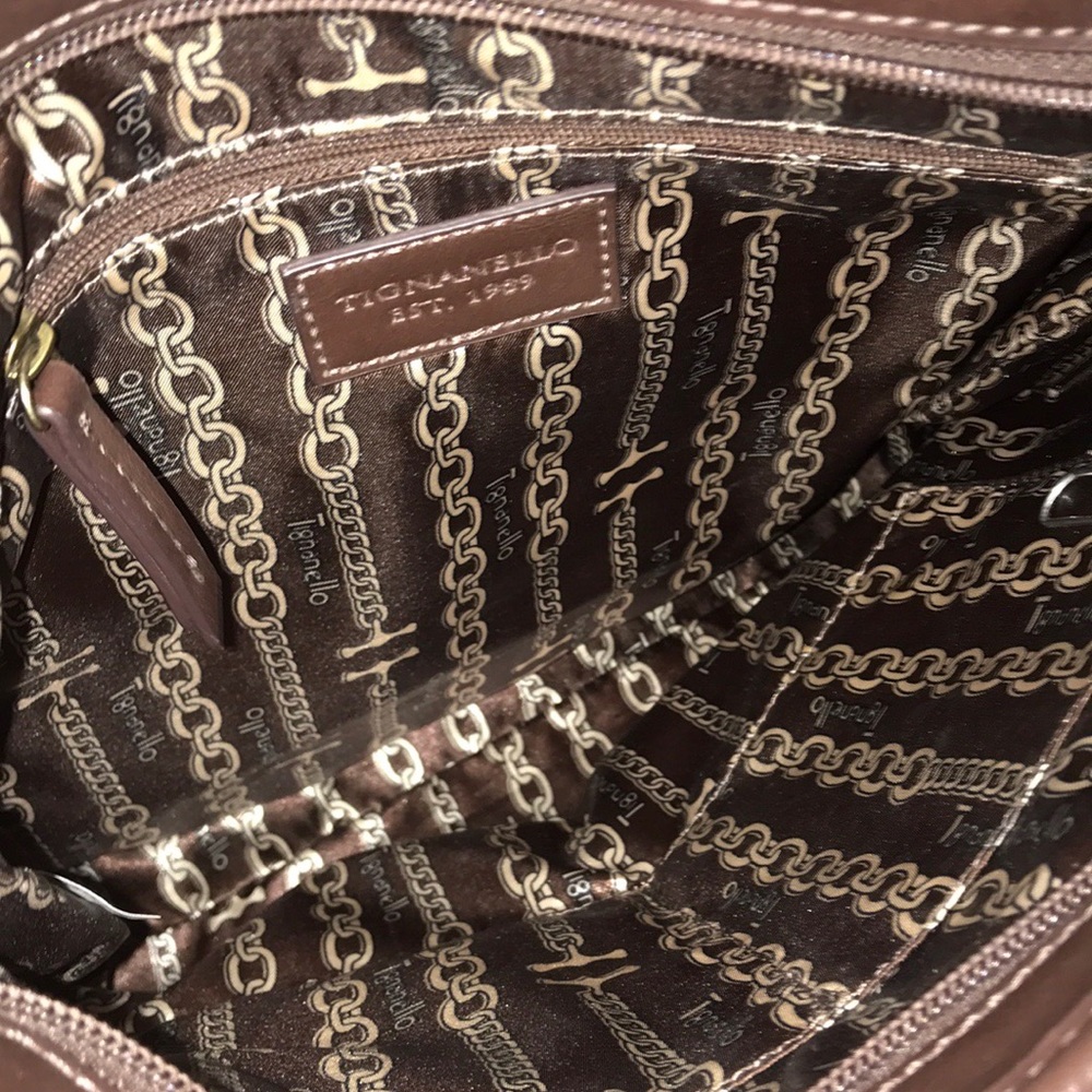 Tignanello Brown Leather Crossbody - Picture 6 of 8